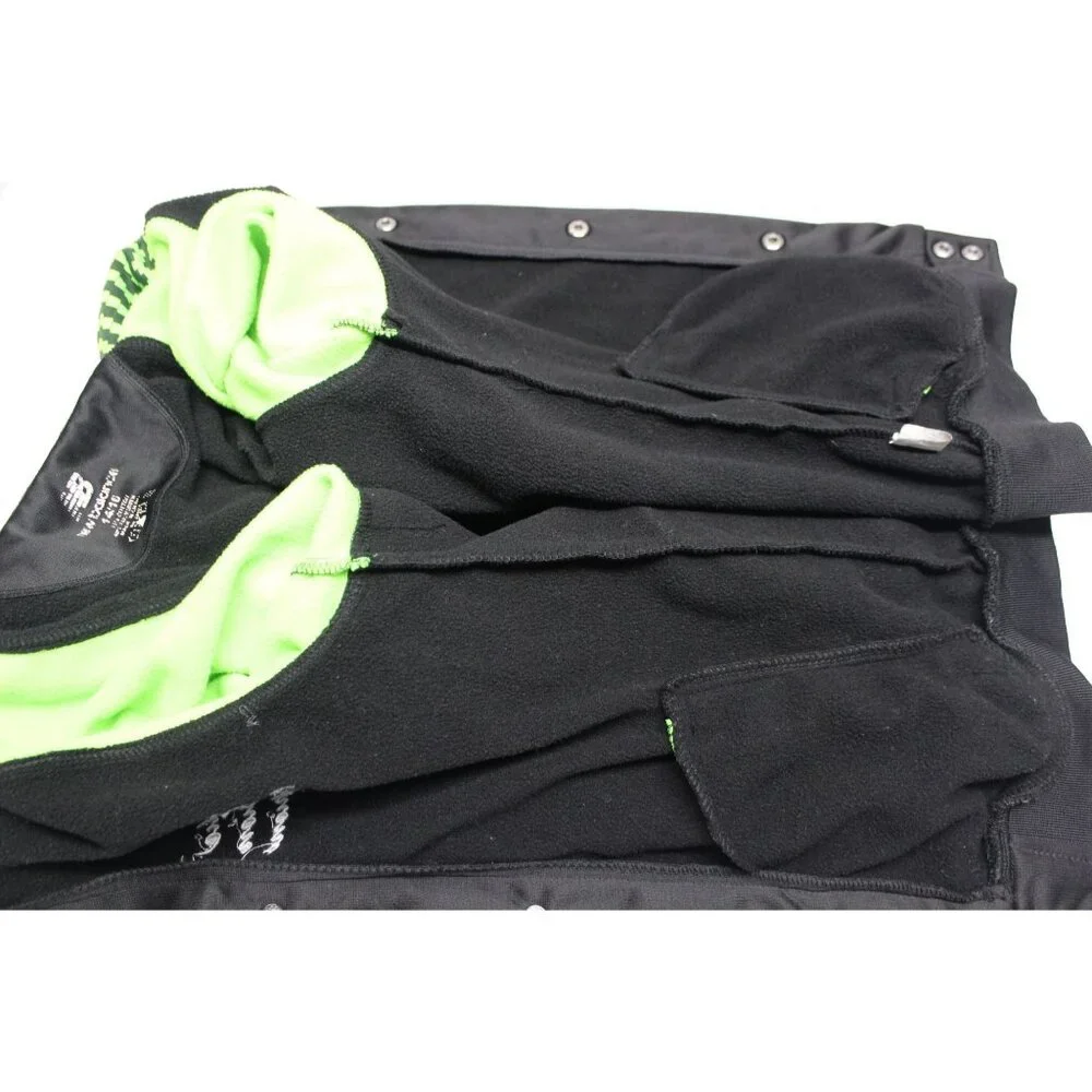 New Balance youth snap‎ front neon green black hoodie jacket 14/16